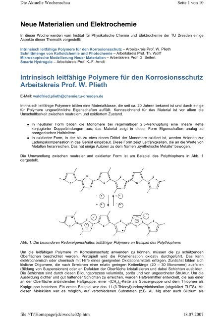 Intrinsisch leitfähige Polymere für den Korrosionsschutz
