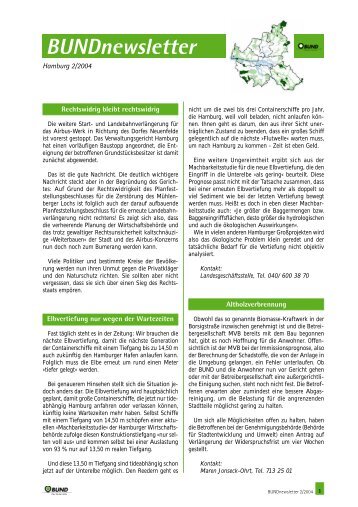 Newsletter 2003-2 - BUND Hamburg - BUND für Umwelt und ...