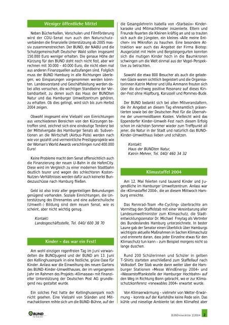 Newsletter 2003-2 - BUND Hamburg - BUND für Umwelt und ...