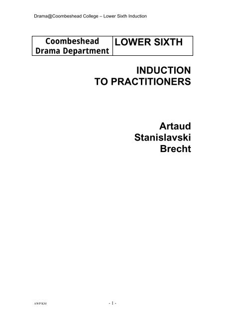 LESSON PLANNING FORM - DRAMA