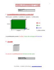 PARALLELEPIPEDE ET CUBE - maths et tiques