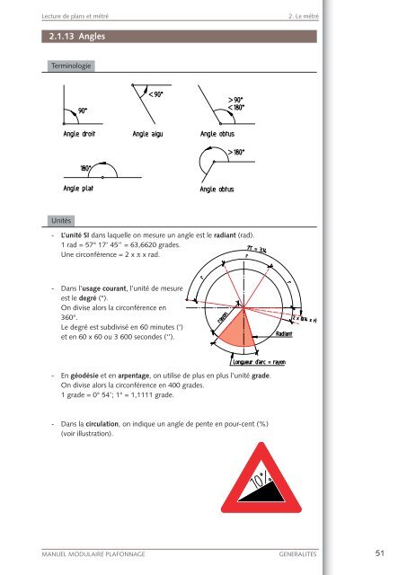 LECTURE DE PLANS ET MÉTRÉ - FFC