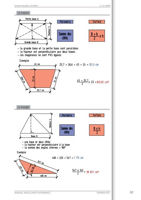 LECTURE DE PLANS ET MÉTRÉ - FFC