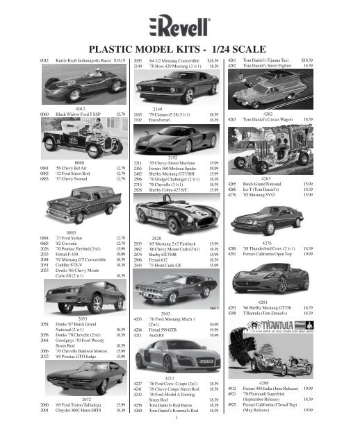 PLASTIC MODEL KITS – 1/24 SCALE – Model Empire USA