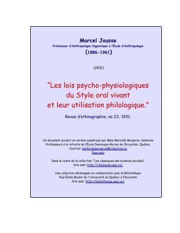 Le texte de la conférence de Marcel Jousse au format PDF-texte