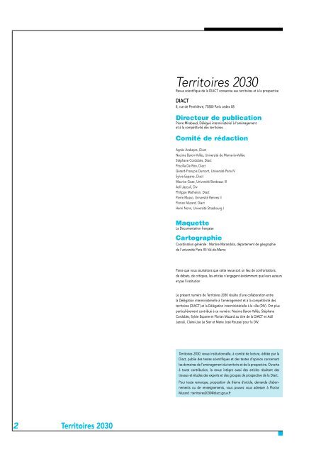 Revue Territoires 2030 n°4 - Datar