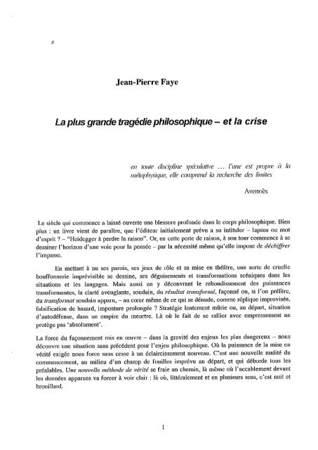 Heidegger_-_ouvrir le texte (fichier pdf) - Jean-Pierre Faye