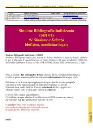 Bibliografia indicizzata SBI 01: 1. essenziale (pp ... - Mondo Sindone