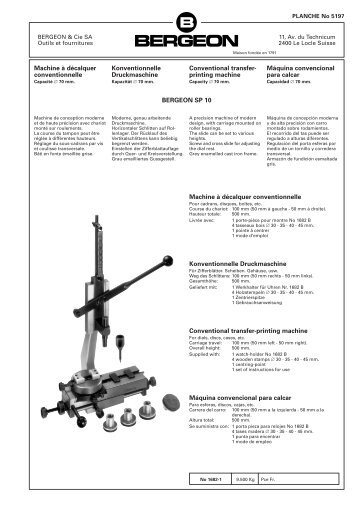 Machine à décalquer conventionnelle Konventionnelle ...