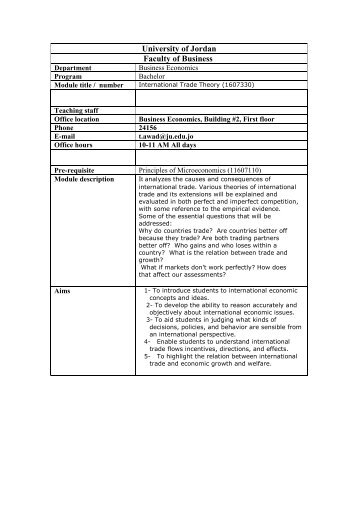 international trade theory