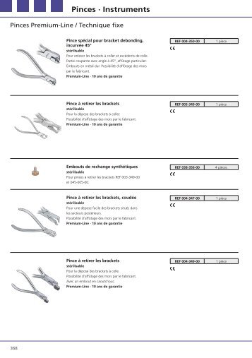 Orthodontie 2010/2011 - Pinces · Instruments - DENTAURUM