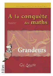 A la conquête des maths - Grandeurs 6-8 ans - Gai Savoir