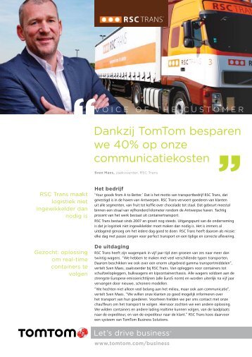 RSC Trans (Dutch, PDF, 395 kB) - TomTom Business Solutions