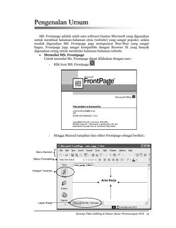 MS. Frontpage adalah salah satu software buatan Microsoft yang ...