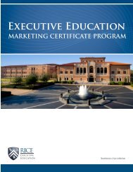 Executive Education - Jesse H. Jones Graduate School of ...
