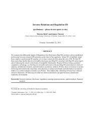 Investor Relations and Regulation FD