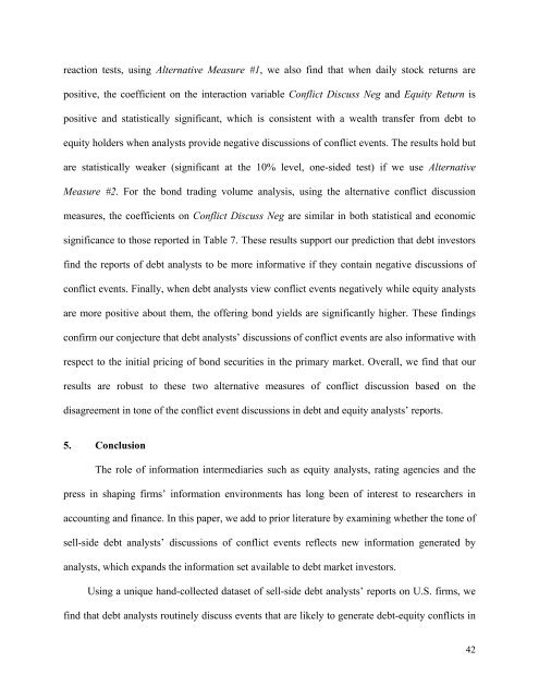 Debt Analysts' Views of Debt-Equity Conflicts of Interest