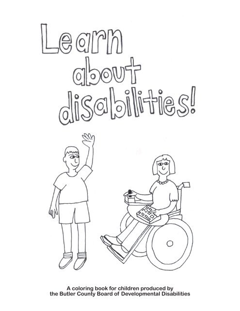 Children With Disabilities Coloring Pages
