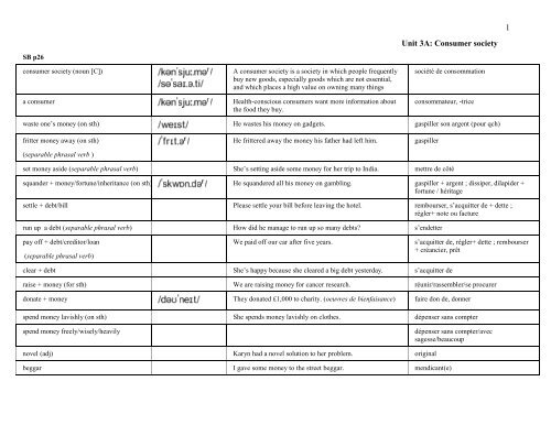 Straightforward Unit 3 Vocab & Translation