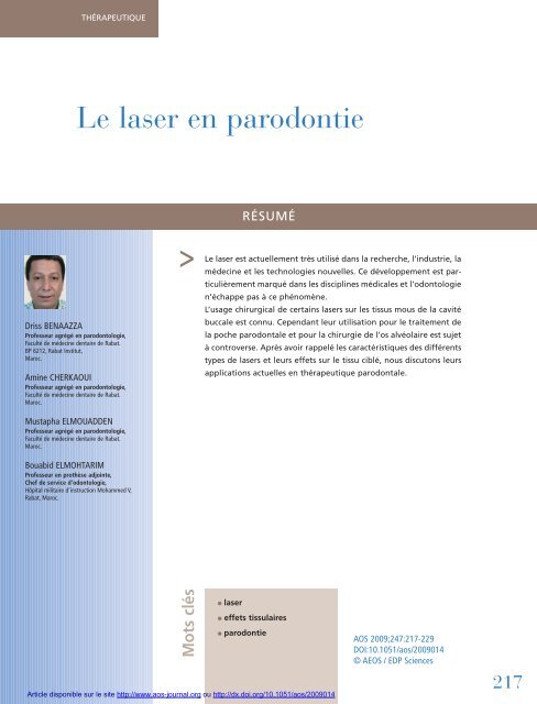 PDF (10.13 MB) - Actualités Odonto-Stomatologiques