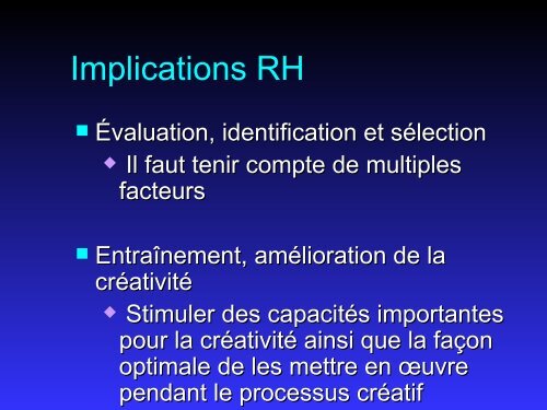 Les ressorts psychologiques de la créativité - BCGE