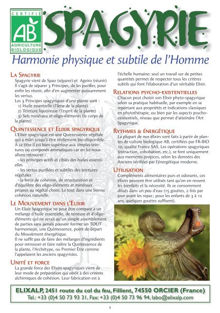 gamme complète d'Elixirs végétaux - Elixalp