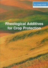 Rheological Additives for Crop Protection - Elementis Specialties