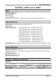 MATERIAL SAFETY DATA SHEET - ACCO Australia