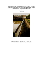 handbook on the artificial reproduction and pond rearing