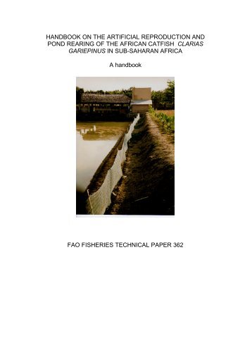 handbook on the artificial reproduction and pond rearing