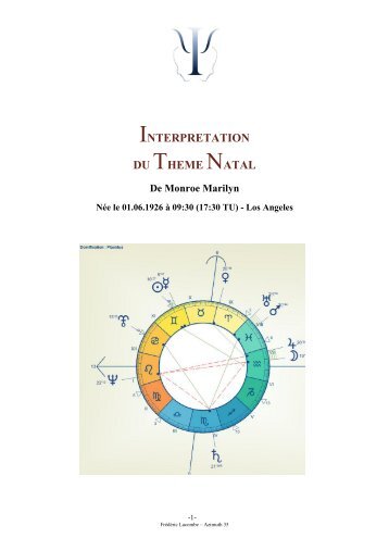 Voir exemple ici. - Astro-Analyse