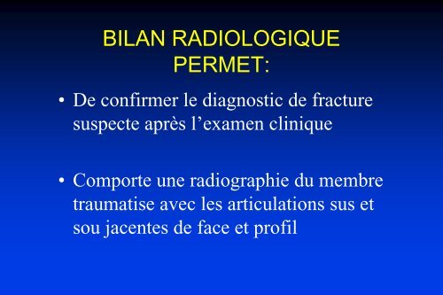 de la fracture - Cours L3 Bichat 2012-2013