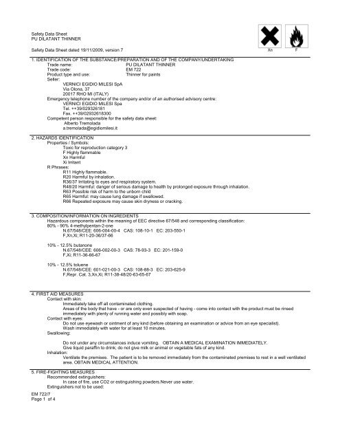 Safety Data Sheet Pu Dilatant Thinner Safety Data Gmolton Safety Data Sheet Pu Dilatant Thinner Safety Data Gmolton