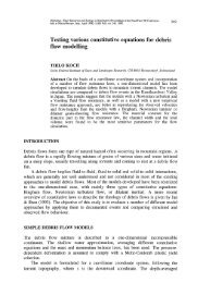 Testing various constitutive equations for debris flow modelling - IAHS