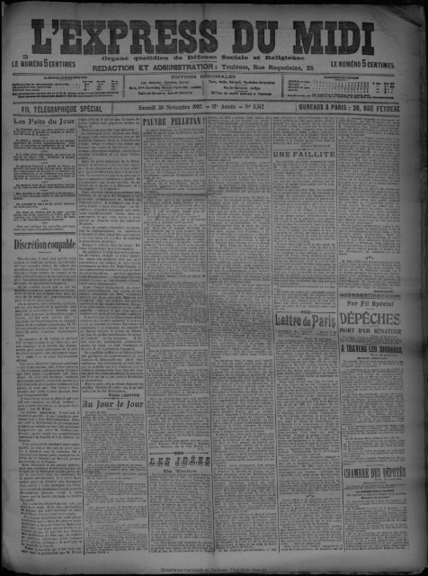 30 Novembre 1907 - Bibliothèque de Toulouse