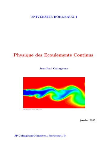 Physique des Ecoulements Continus - Guillaume Speurt