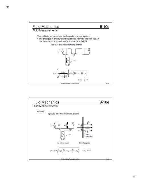 Fluid Mechanics FE Review Fluid Mechanics FE ... - Inside Mines