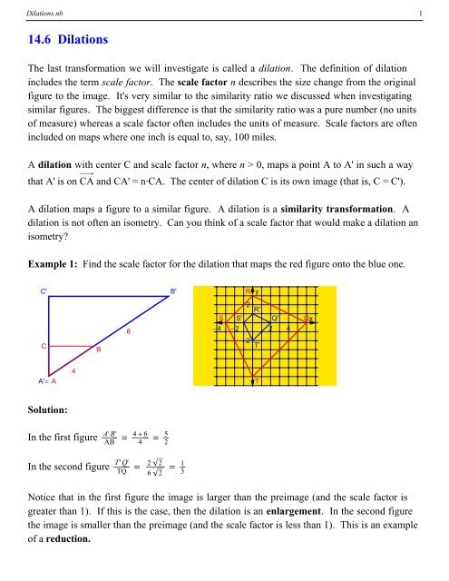 How To Find The Scale Factor Of A Dilation