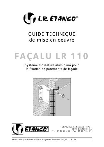 GUIDE TECHNIQUE - Façalu LR 110