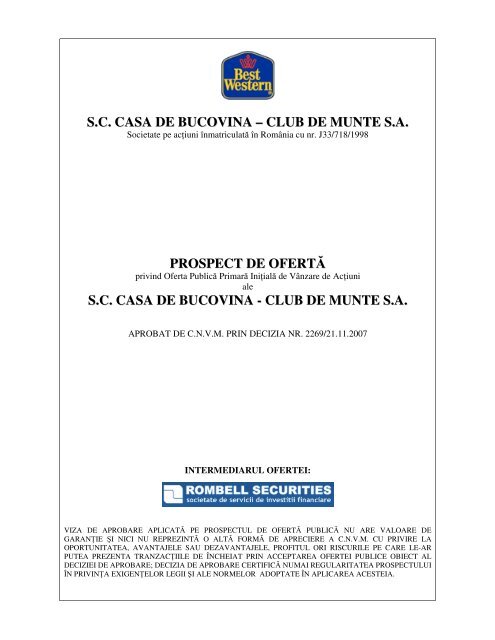 flexible Obedient Altitude S.C. CASA DE BUCOVINA ? CLUB DE MUNTE S.A. ... - Kmarket.ro