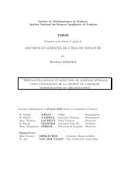TH`ESE DOCTEUR EN SCIENCES DE L'INSA DE TOULOUSE ...