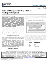 Flow and Suspension Properties of Carbopol Polymers ... - Lubrizol