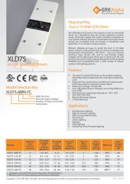 Model Selection Key XLD75-ABBV-FC Plug-and-Play Class 2 75 ...