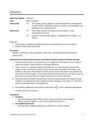 Dilation; Geometry; 7.8 - Virginia Department of Education