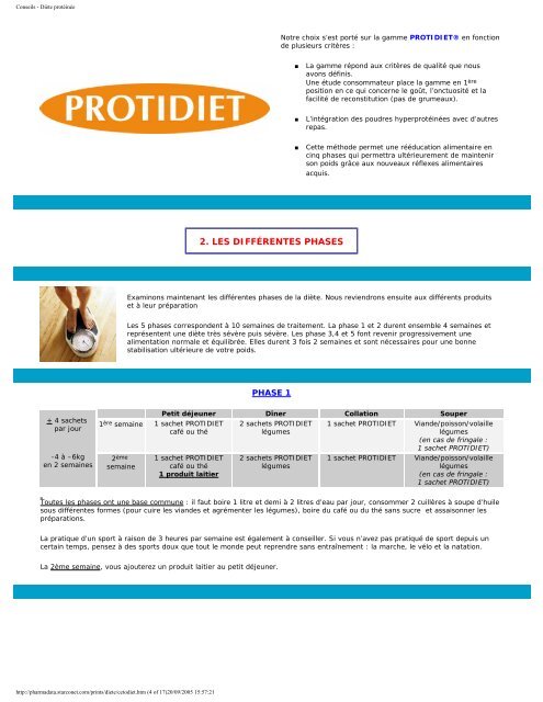 la diète hyperprotéinee - Bienvenue sur www.pharmadata.be, site ...