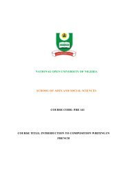 fre 141 course title - National Open University of Nigeria