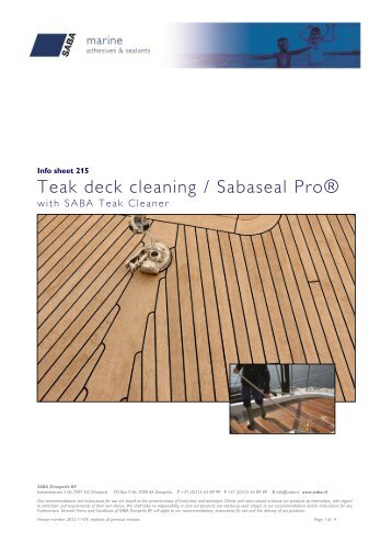 Teak Deck Cleaning - Saba