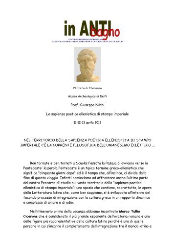 Prof. Giuseppe Nibbi Lo sapienza poetica ellenistica di stampo ...
