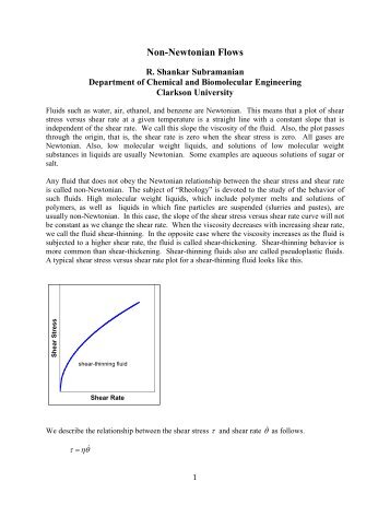 Non-Newtonian Flows - Clarkson University