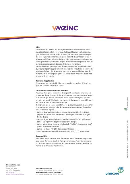 Profil sinus - VM Zinc